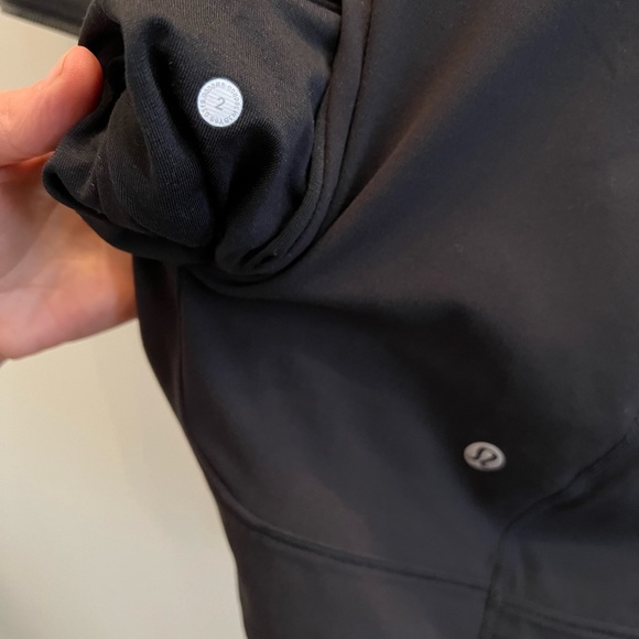 Lululemon asymmetrical zip athletic black hoodie - Picture 3 of 3